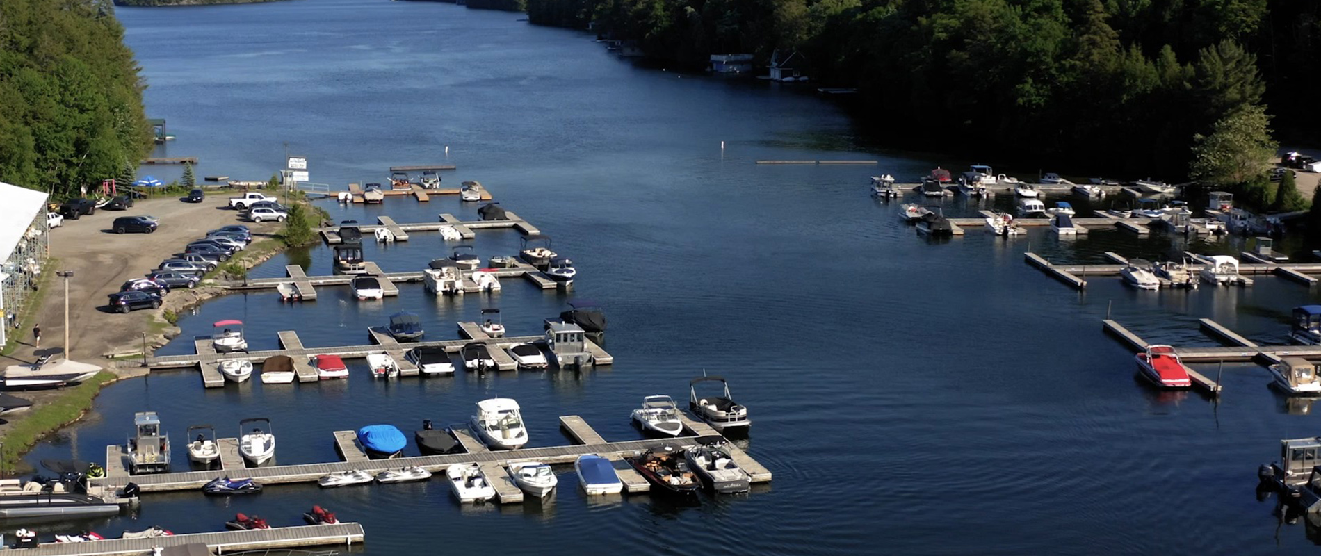 Dockage at Gordon Bay Marine on Lake Joseph Muskoka