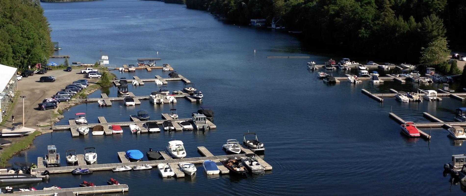 Dockage at Gordon Bay Marine on Lake Joseph Muskoka